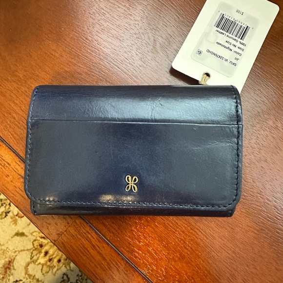 Hobo Jill Trifold Wallet Navy - Picture 1 of 5